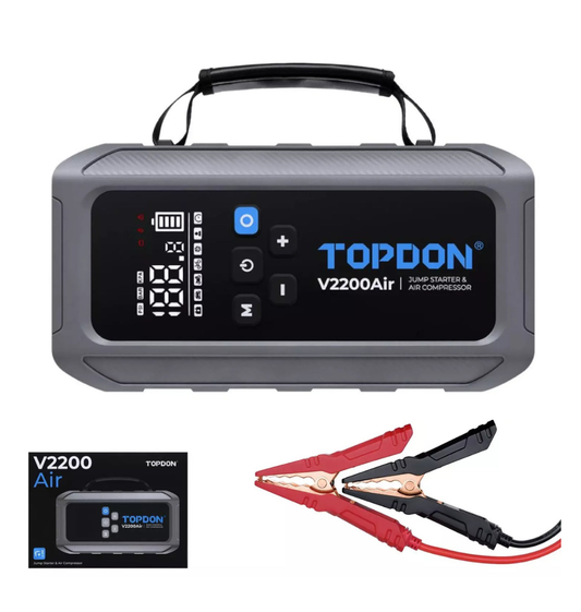 Topdon V2200 AIR Portable Jump Starter with Air Compressor