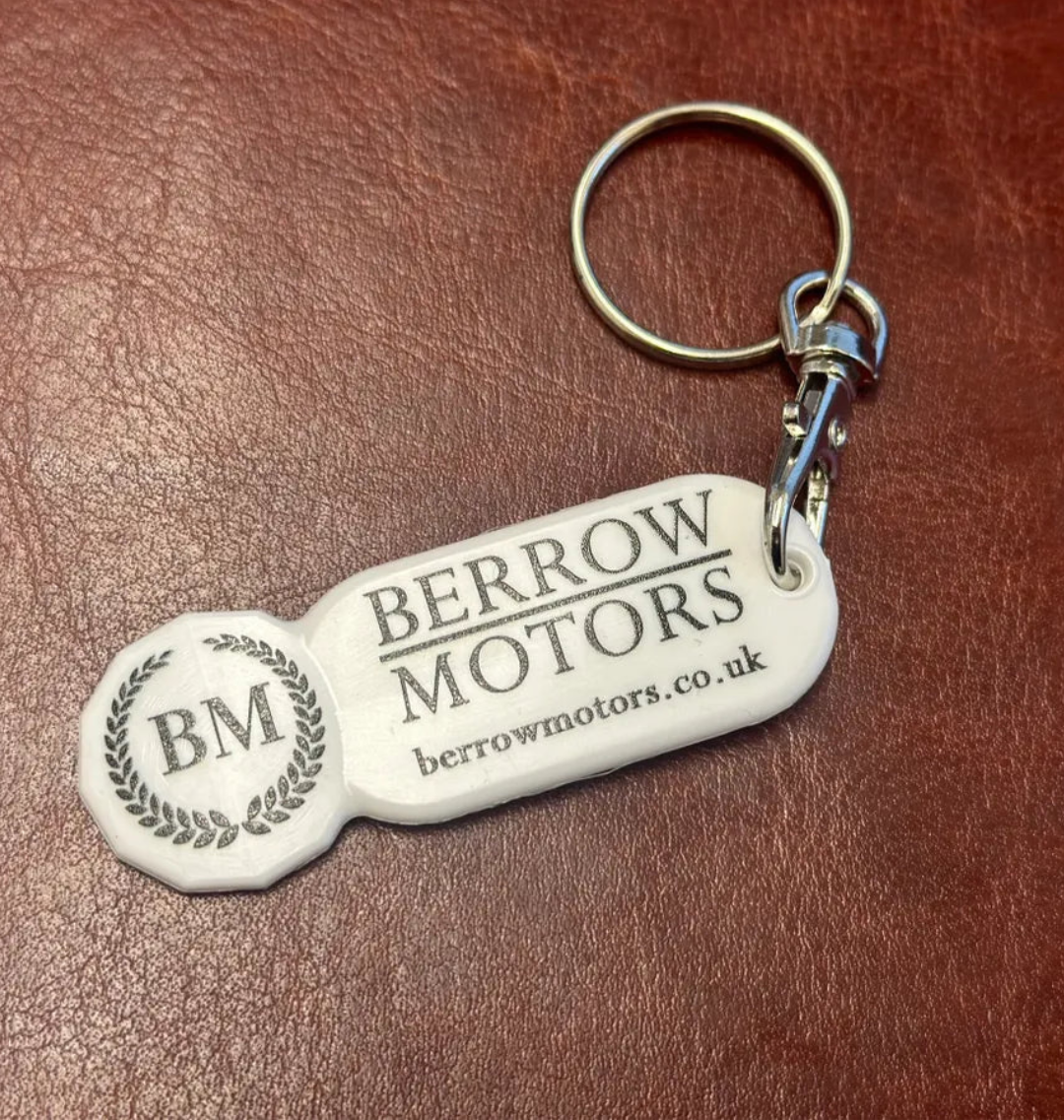 Berrow Motors shopping trolley keychain