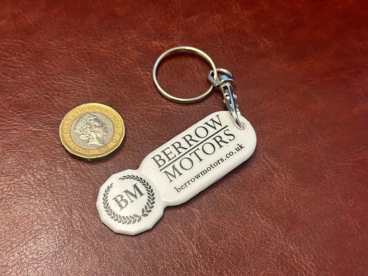 Berrow Motors shopping trolley keychain